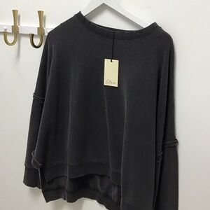 Elan comfy Carla Dark Gray Women's Sweatshirt